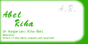 abel riha business card